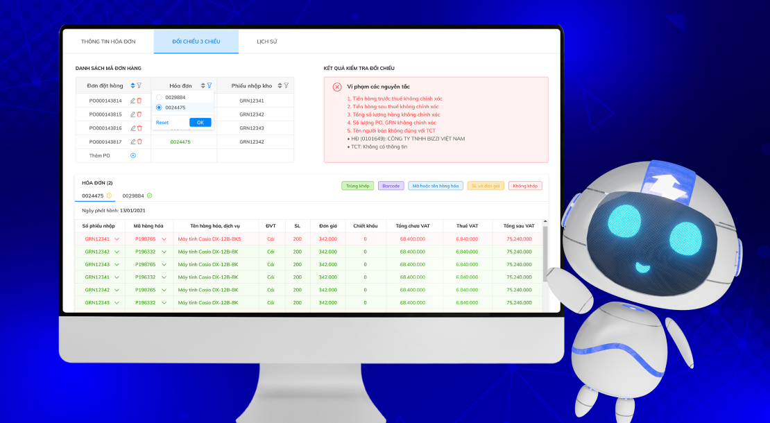 Bizzi giúp giảm thiểu rủi ro sai sót cho kế toán 