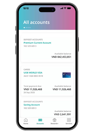 Choose your Accounts/Card/UOB CashPlus to view eStatement