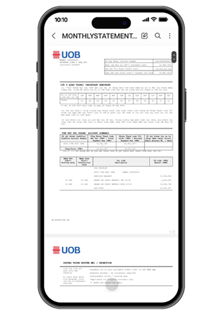 Bạn có thể xem sao kê điện tử dưới dạng PDF