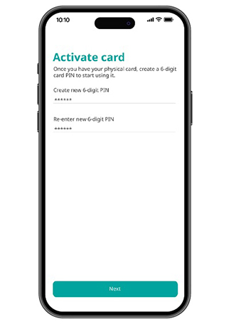 Activate your card