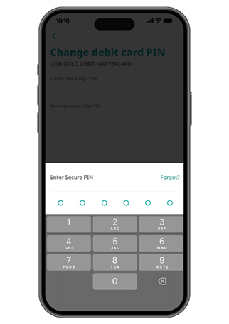 Reset debit/ credit card PIN