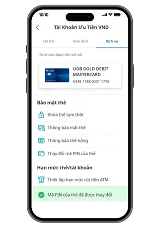 Thay đổi PIN Thẻ T&iacute;n dụng/ Thẻ Ghi nợ