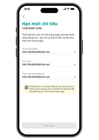 Thiết lập hạn mức chi ti&ecirc;u