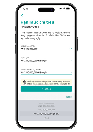 Thiết lập hạn mức chi ti&ecirc;u