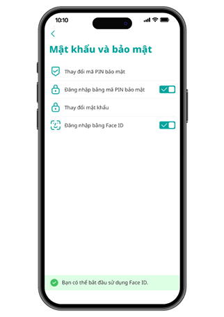 C&agrave;i đặt/ V&ocirc; hiệu h&oacute;a đăng nhập Face ID