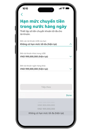 C&agrave;i đặt hạn mức giao dịch h&agrave;ng ng&agrave;y