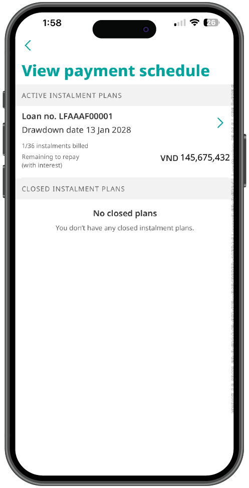 View Payment Schedule