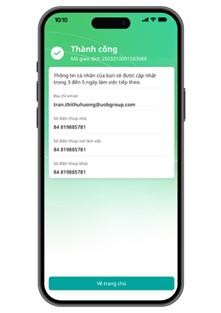 Cập nhật th&ocirc;ng tin c&aacute; nh&acirc;n​