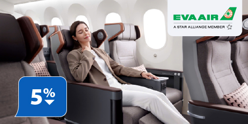 Fly international at great savings with EVA Air