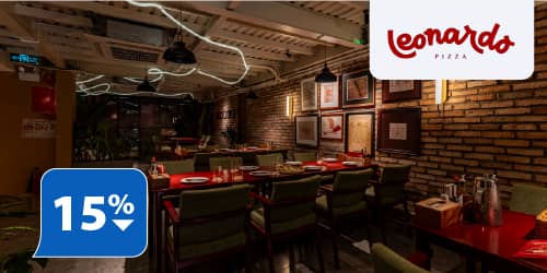 Enjoy up to 15% off at Leonardo Pizza Restaurant