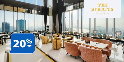 Enjoy 20% off at The Straits Kitchen & Bar 