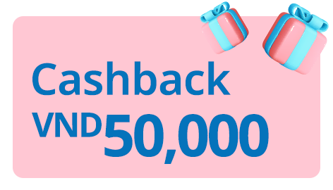 cashback VND 50,000