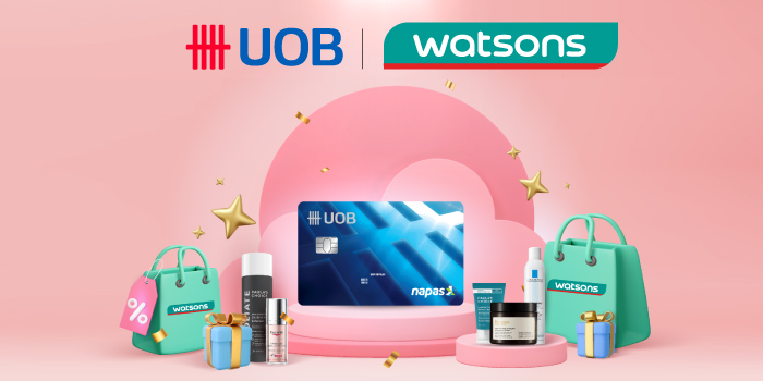 Ưu đãi độc quyền từ Watsons cho chủ thẻ UOB 